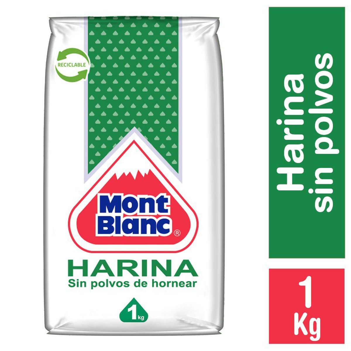 MONT BLANC - Harina de Trigo sin Polvo de Hornear Mont Blanc 1 Kg