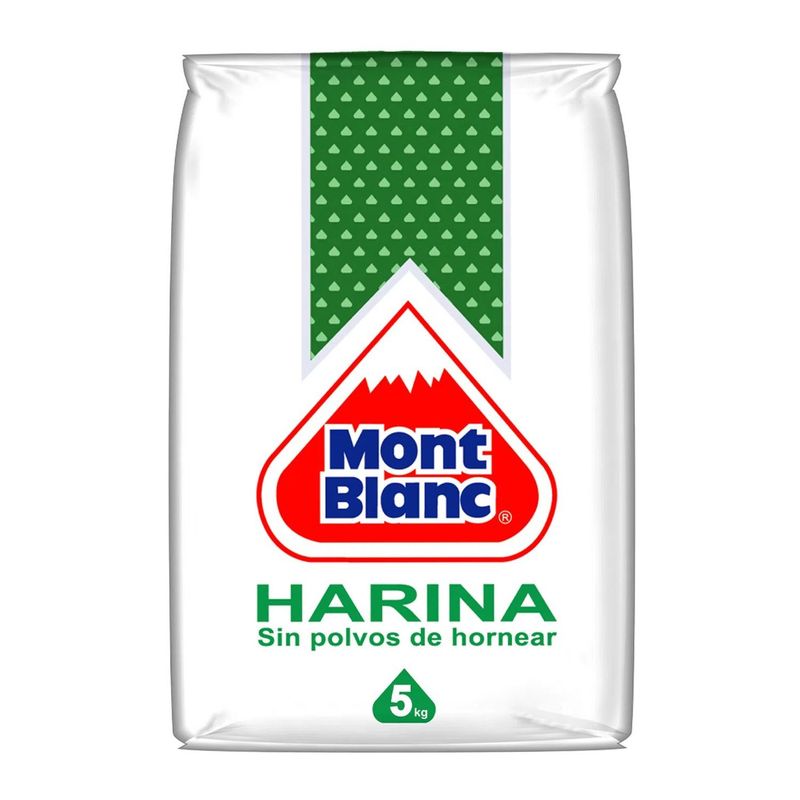 MONT BLANC - Harina Mont Blanc sin Polvo de Hornear 5 Kg
