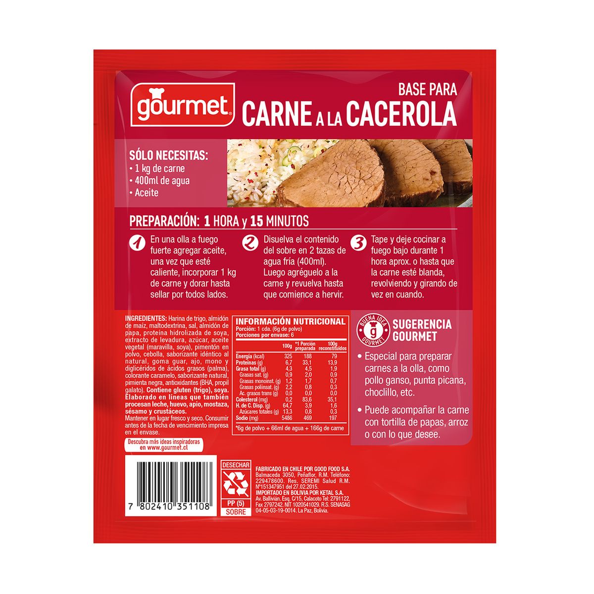 GOURMET - Base Cocinar Carne Cacerola