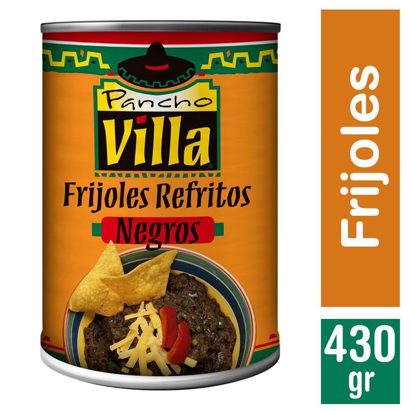 PANCHO VILLA - FRIJOLES REFRIG. NEGROS 430 GRS.