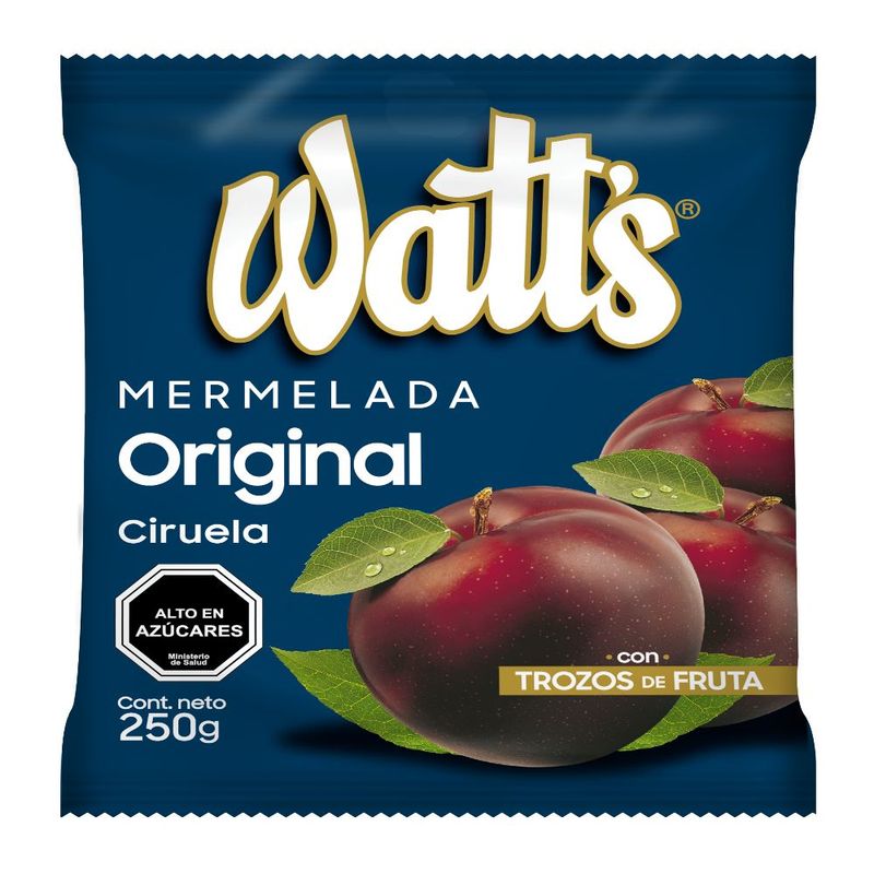 WATTS - MERMELADA CIRUELA BOLSA 250 GRS.