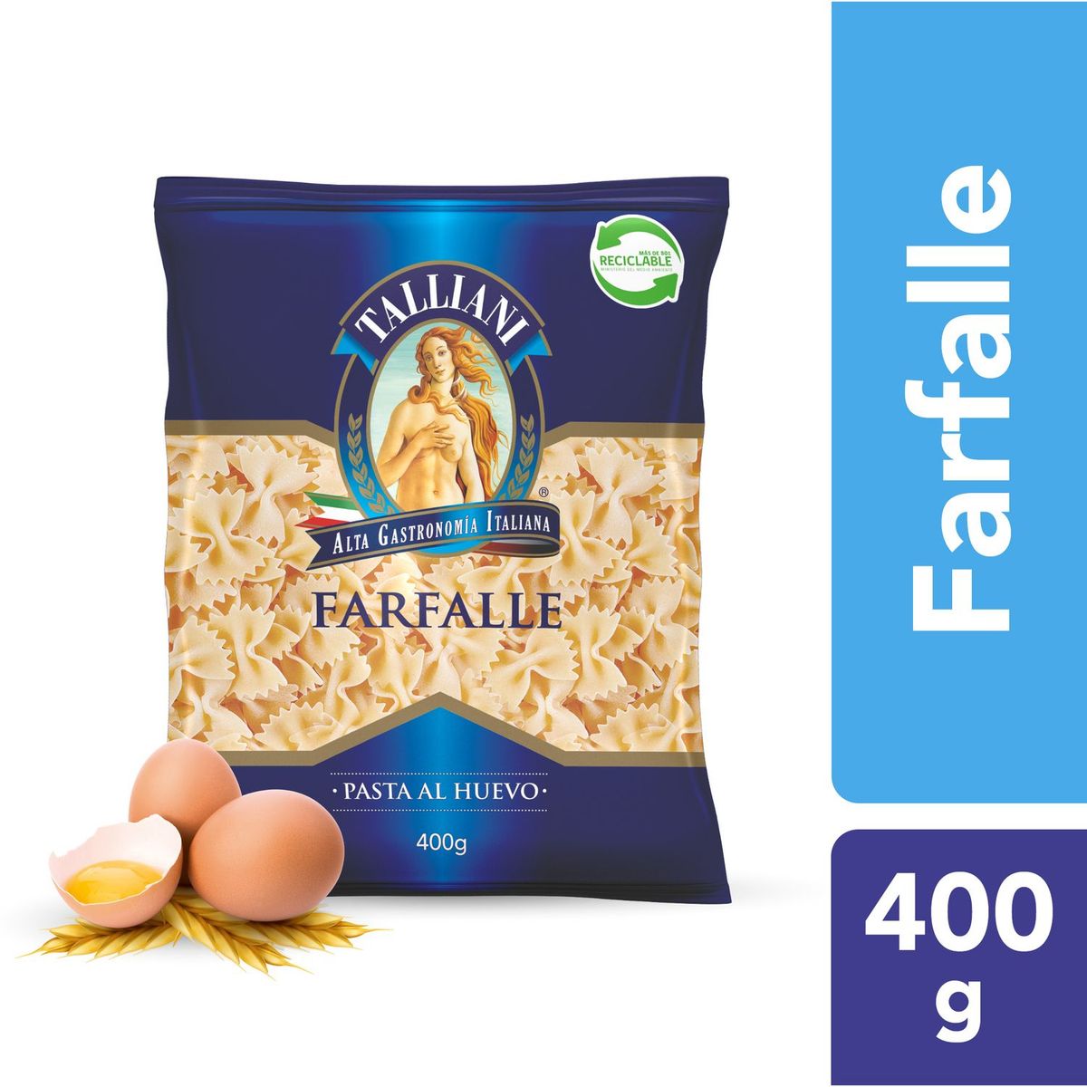 TALLIANI - FIDEO FARFALLE AL HUEVO 88  400 GRS. T