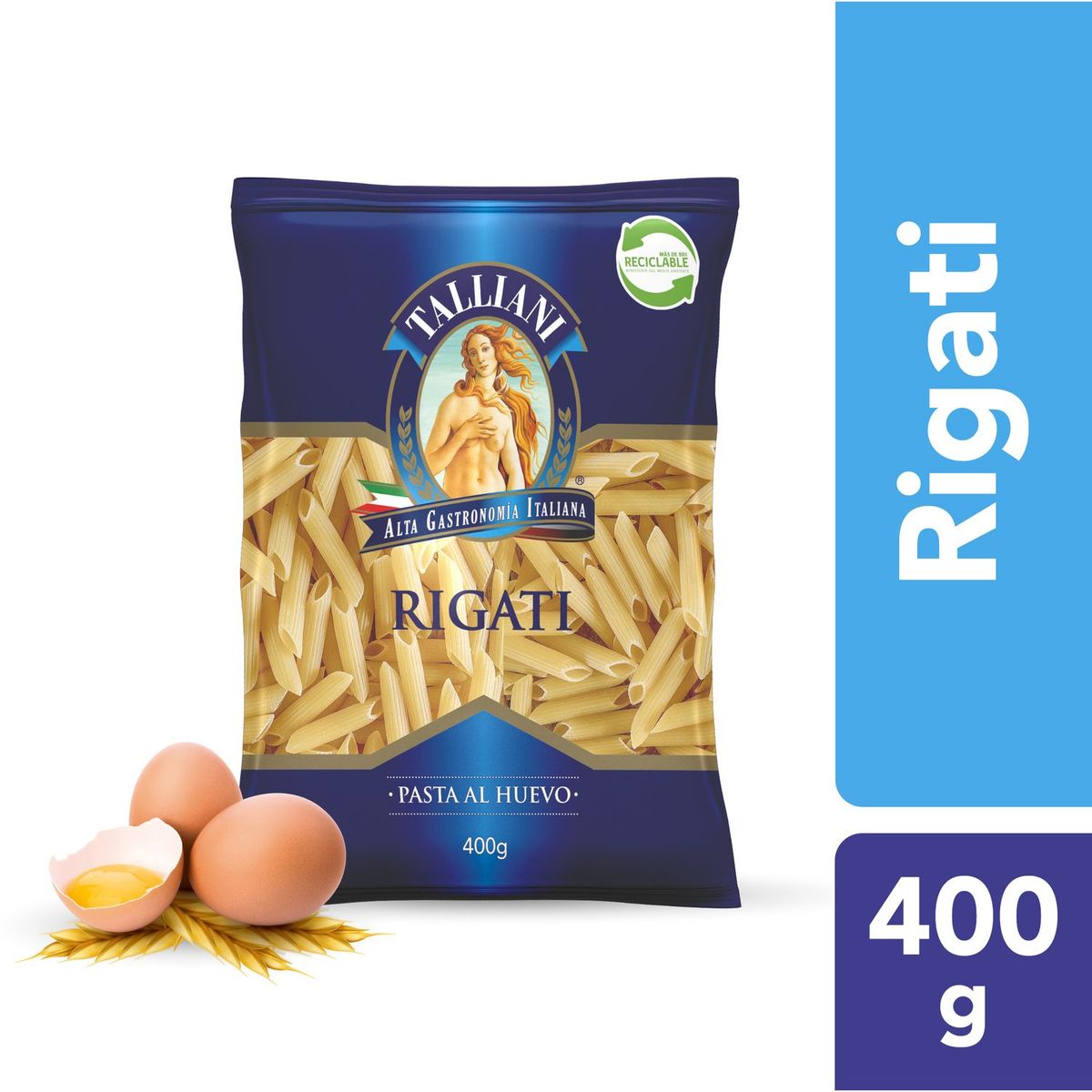 TALLIANI - FIDEO RIGATTI AL HUEVO 48  400 GRS. T