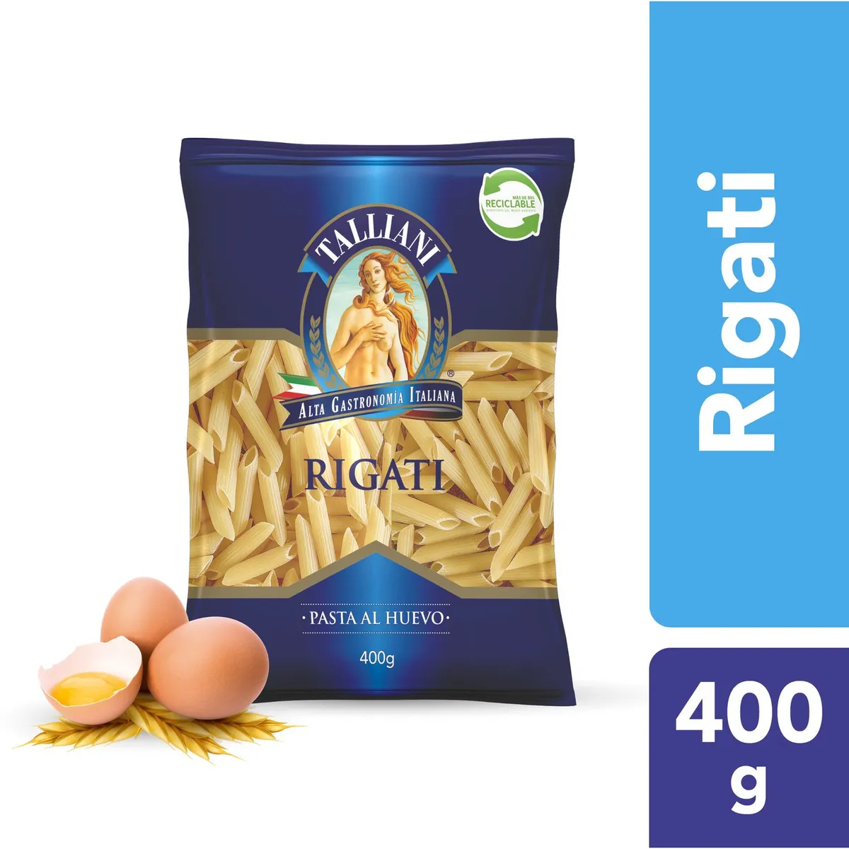 TALLIANI - FIDEO RIGATTI AL HUEVO 48  400 GRS. T