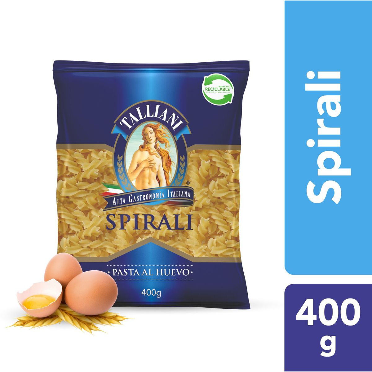TALLIANI - FIDEO ESPIRALI AL HUEVO 56  400 GRS. T