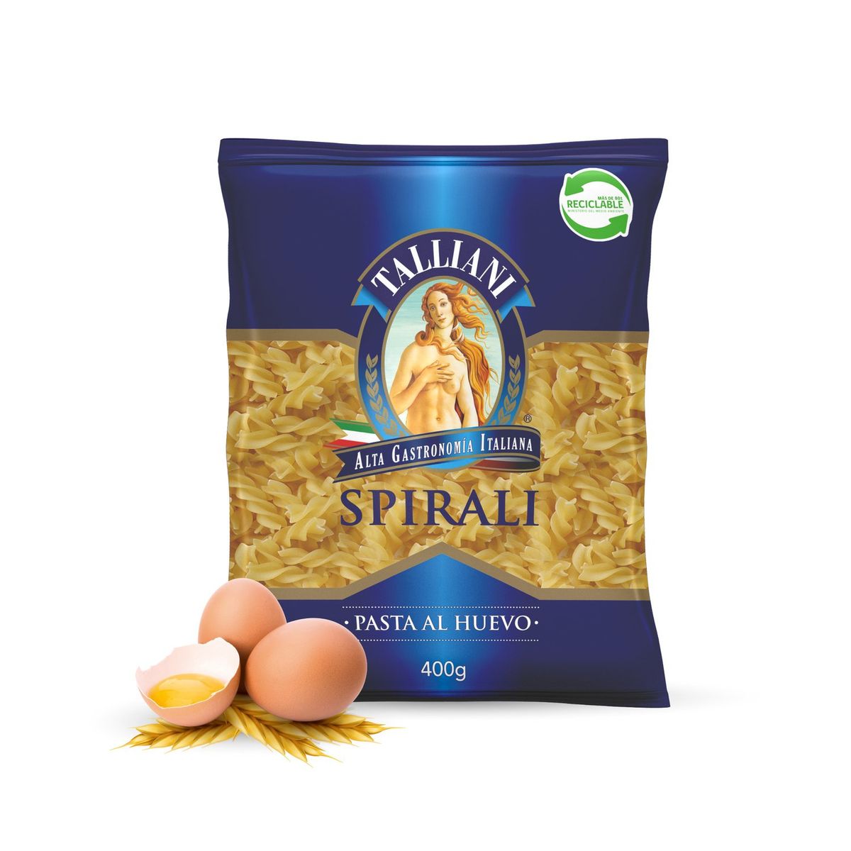 TALLIANI - FIDEO ESPIRALI AL HUEVO 56  400 GRS. T