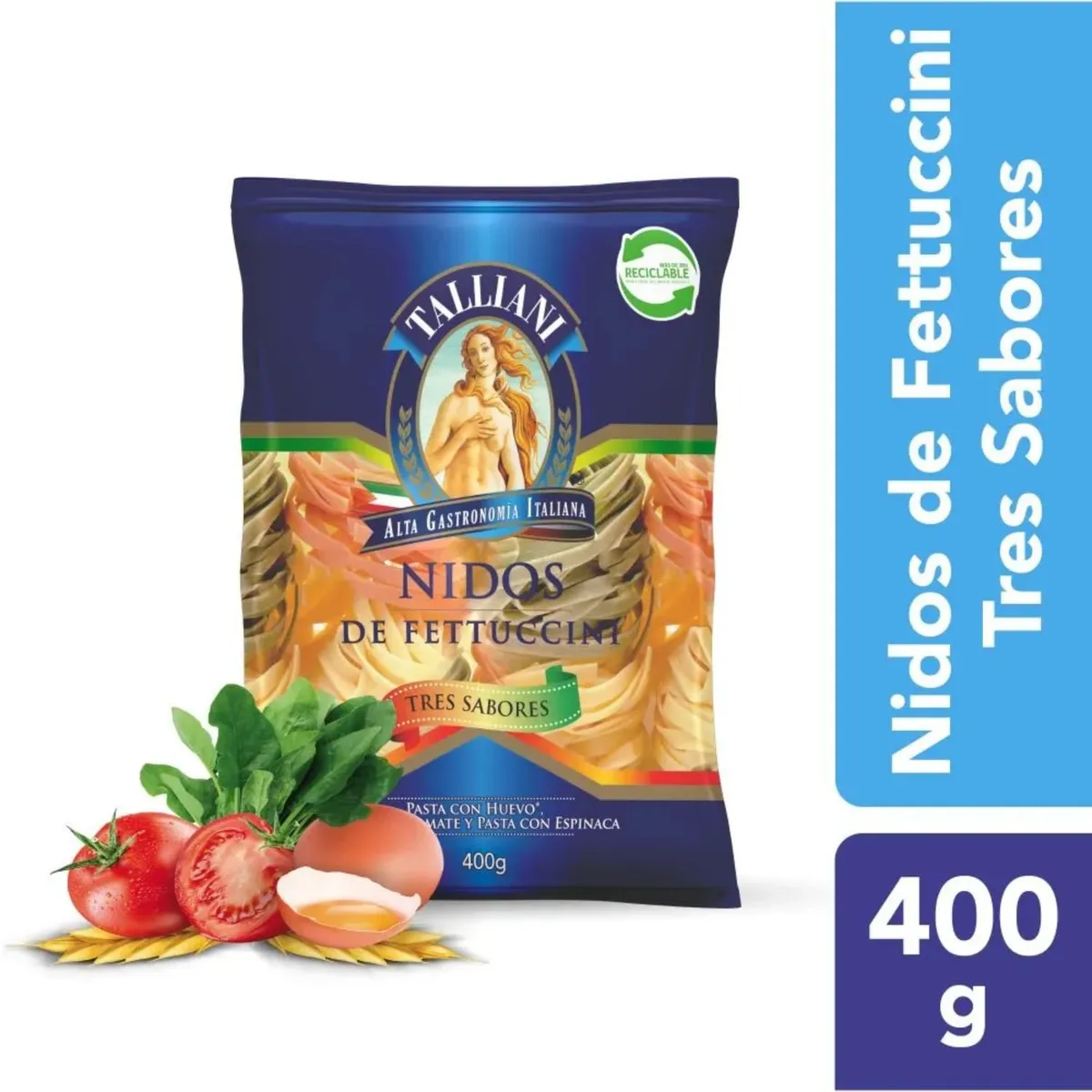 TALLIANI - Fideos Nido 3 Sabores Talliani 400 g