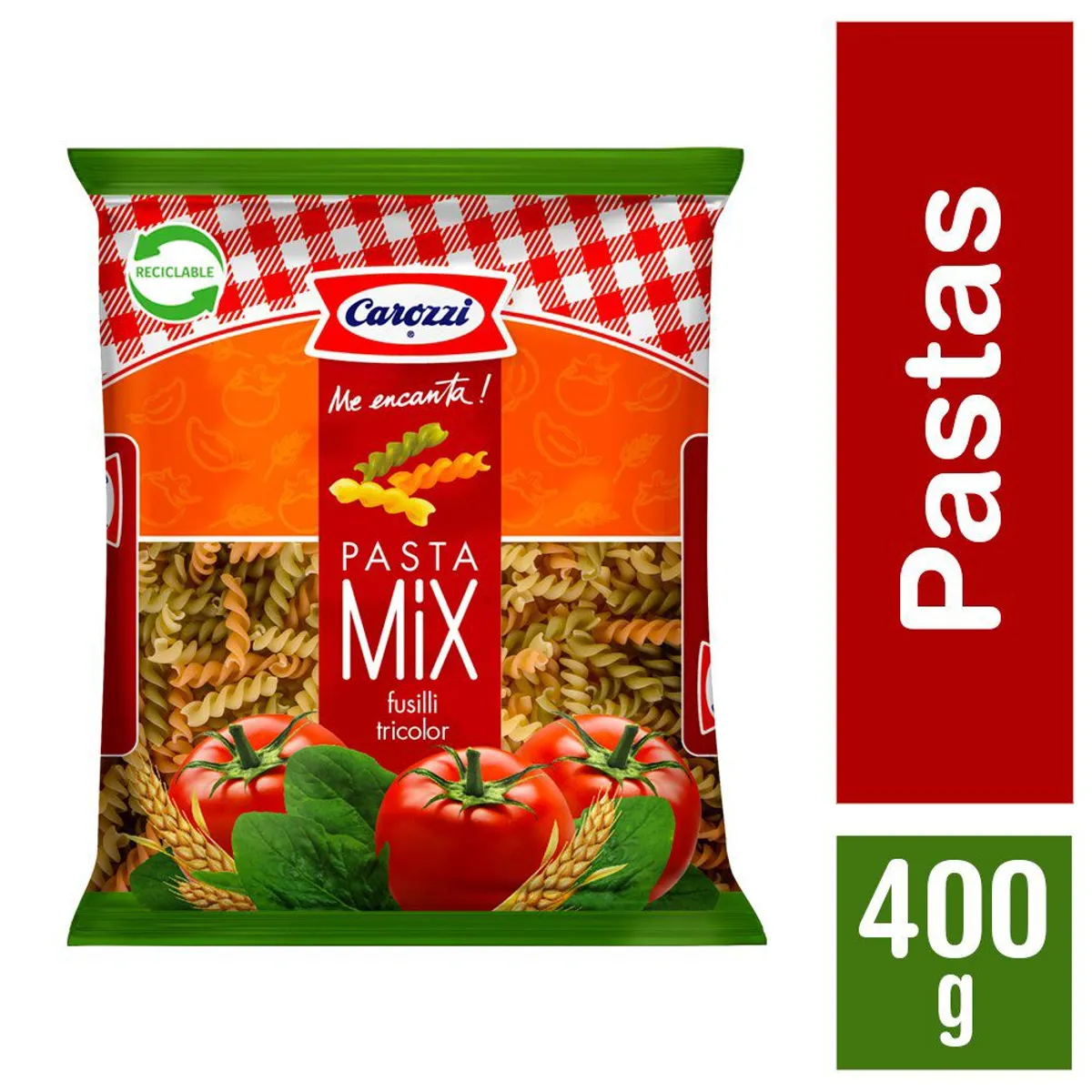 CAROZZI - FIDEO FUSILLI TRICOLORI 400 GRS.113105