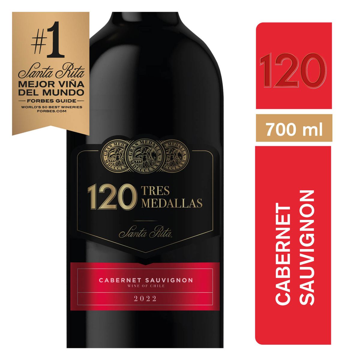 3 MEDALLAS - Vino Tinto Cabernet Sauvignon Varietal