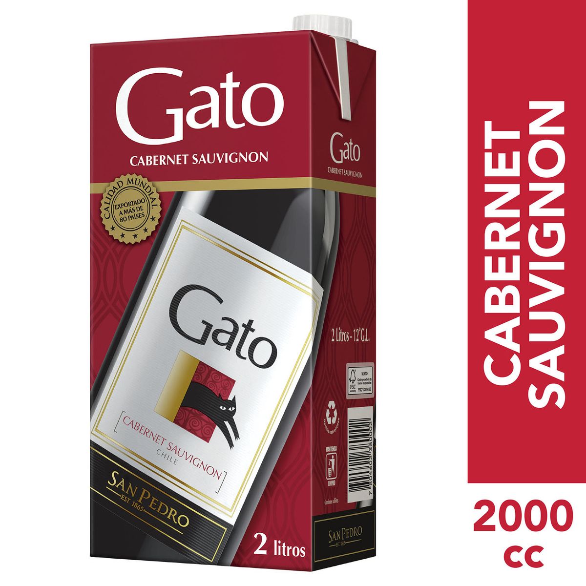 GATO - Vino Tinto Cabernet Sauvignon Cartón