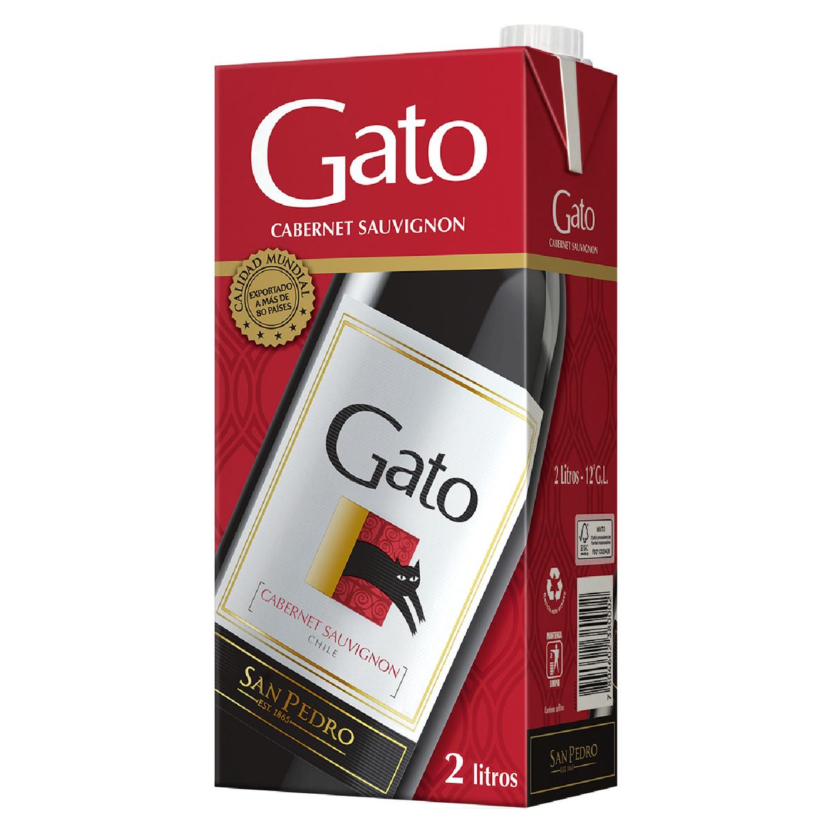 GATO - Vino Tinto Cabernet Sauvignon Cartón