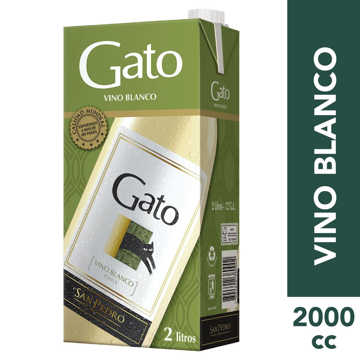 GATO - Vino Blanco Blanco Cartón