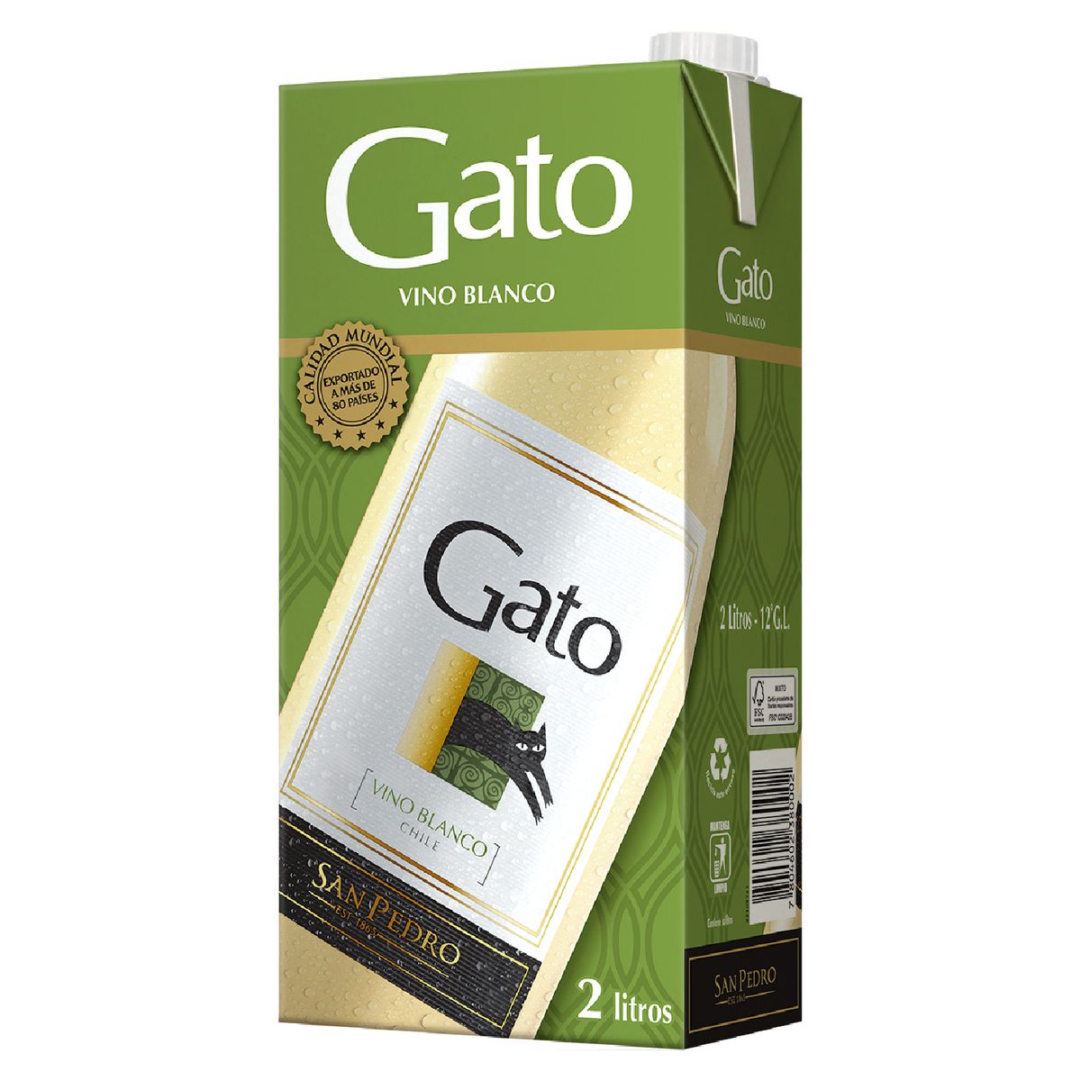 GATO - Vino Blanco Blanco Cartón