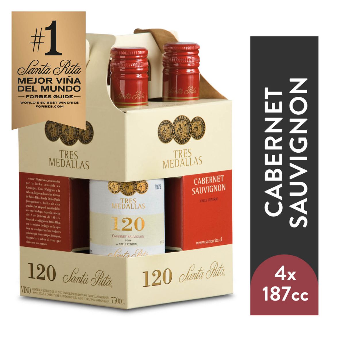 3 MEDALLAS - Vino Tinto Cabernet Sauvignon Varietal