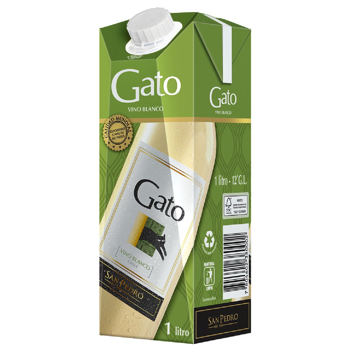 GATO - Vino Blanco Blanco Cartón