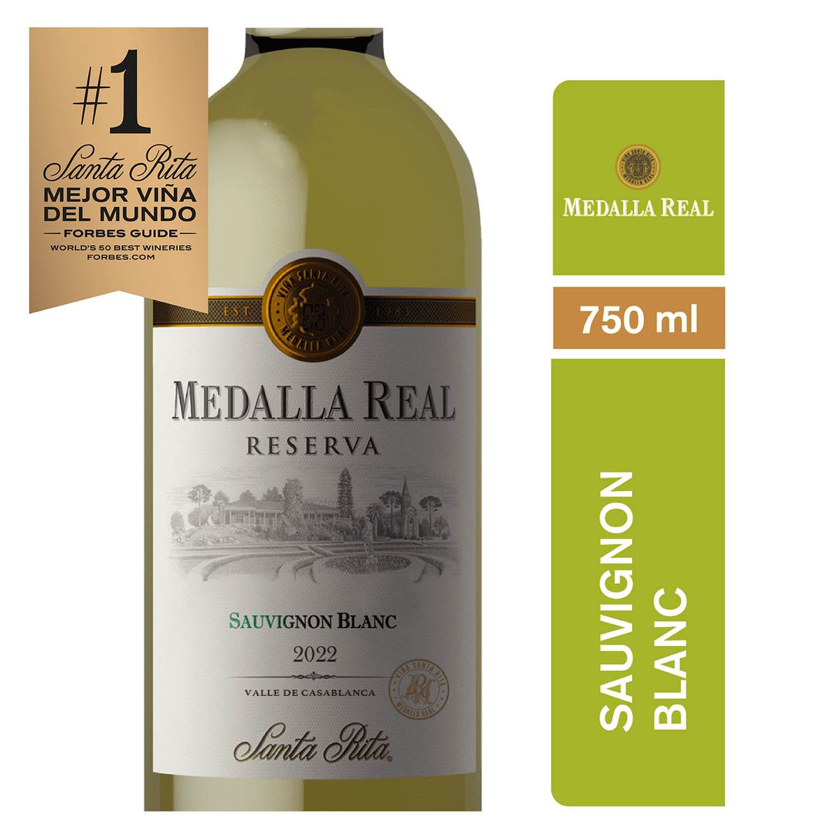MEDALLA REAL - Vino Blanco Sauvignon Blanc Medalla Real Reserva 12.5° 750 cc