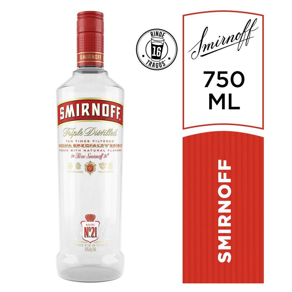 SMIRNOFF - Vodka Smirnoff N°21 40° 750 cc