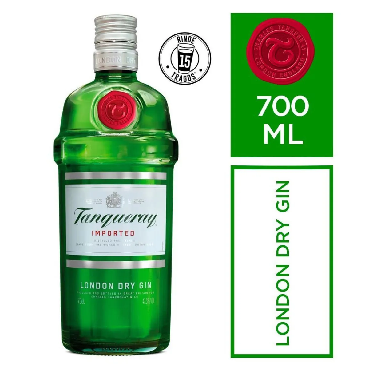 TANQUERAY - Gin London Tanqueray 47.3° 750 cc