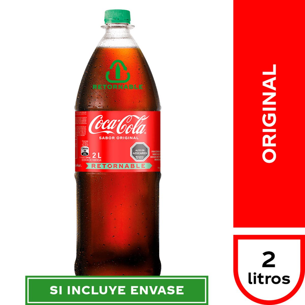 COCA COLA - Bebida Coca Cola Original Retornable 2 L