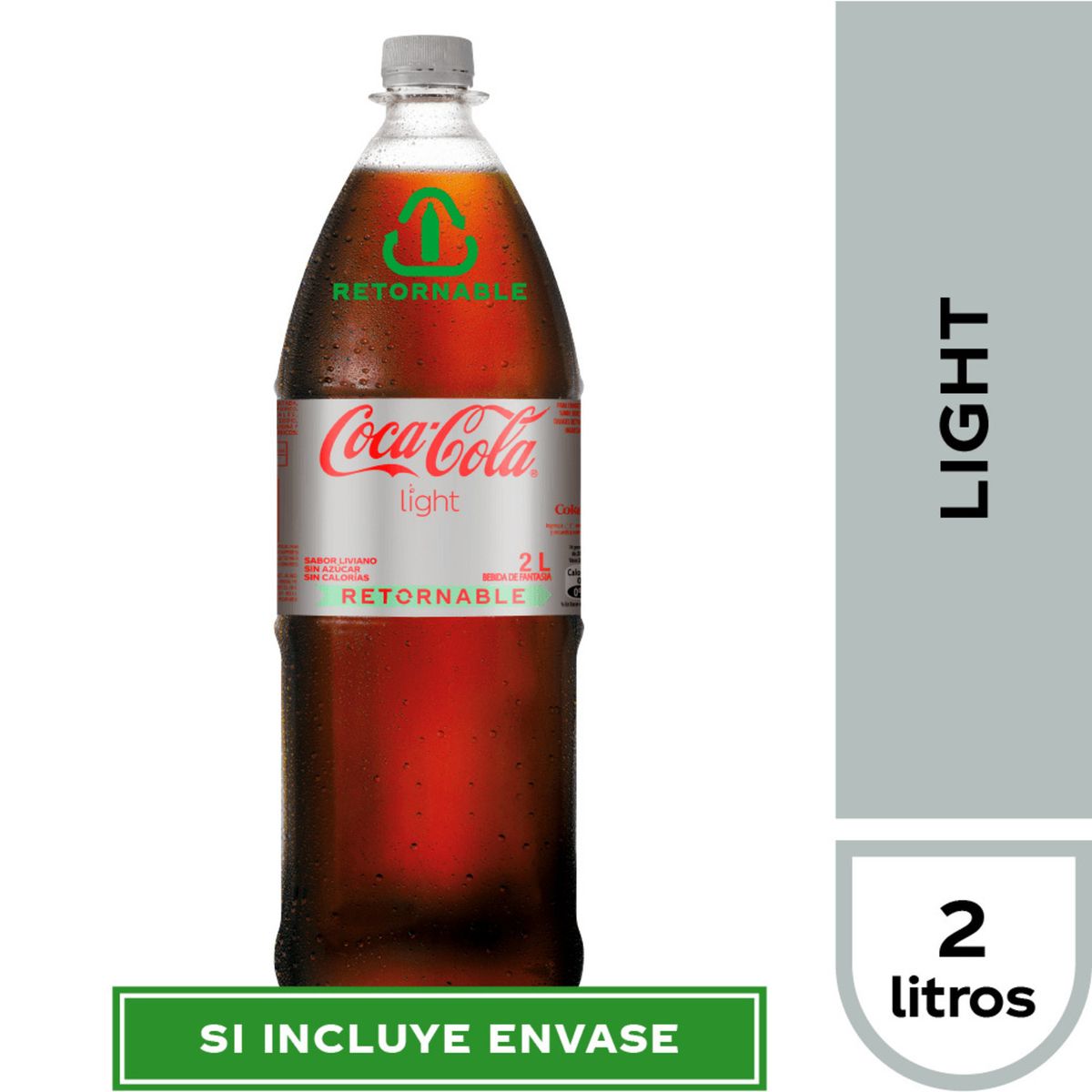 COCA COLA - Bebida Coca Cola Light Retornable 2 L