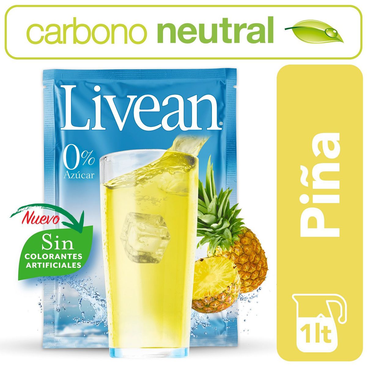 LIVEAN - Bebida Instantánea Sabor Piña