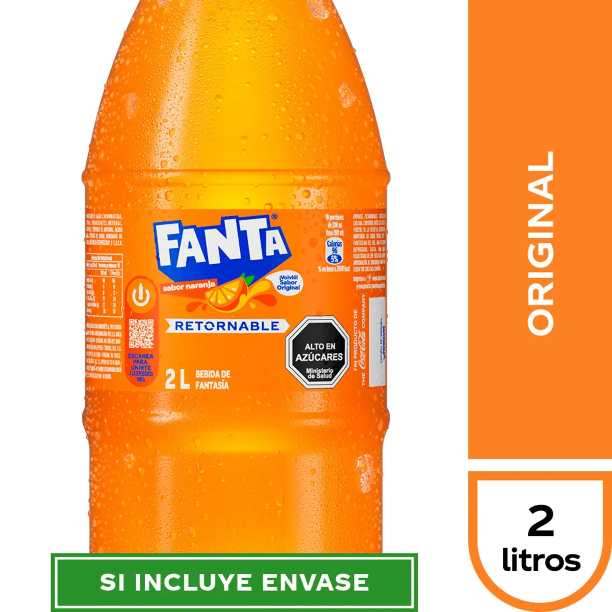 FANTA - Bebida Fanta Retornable 2 L