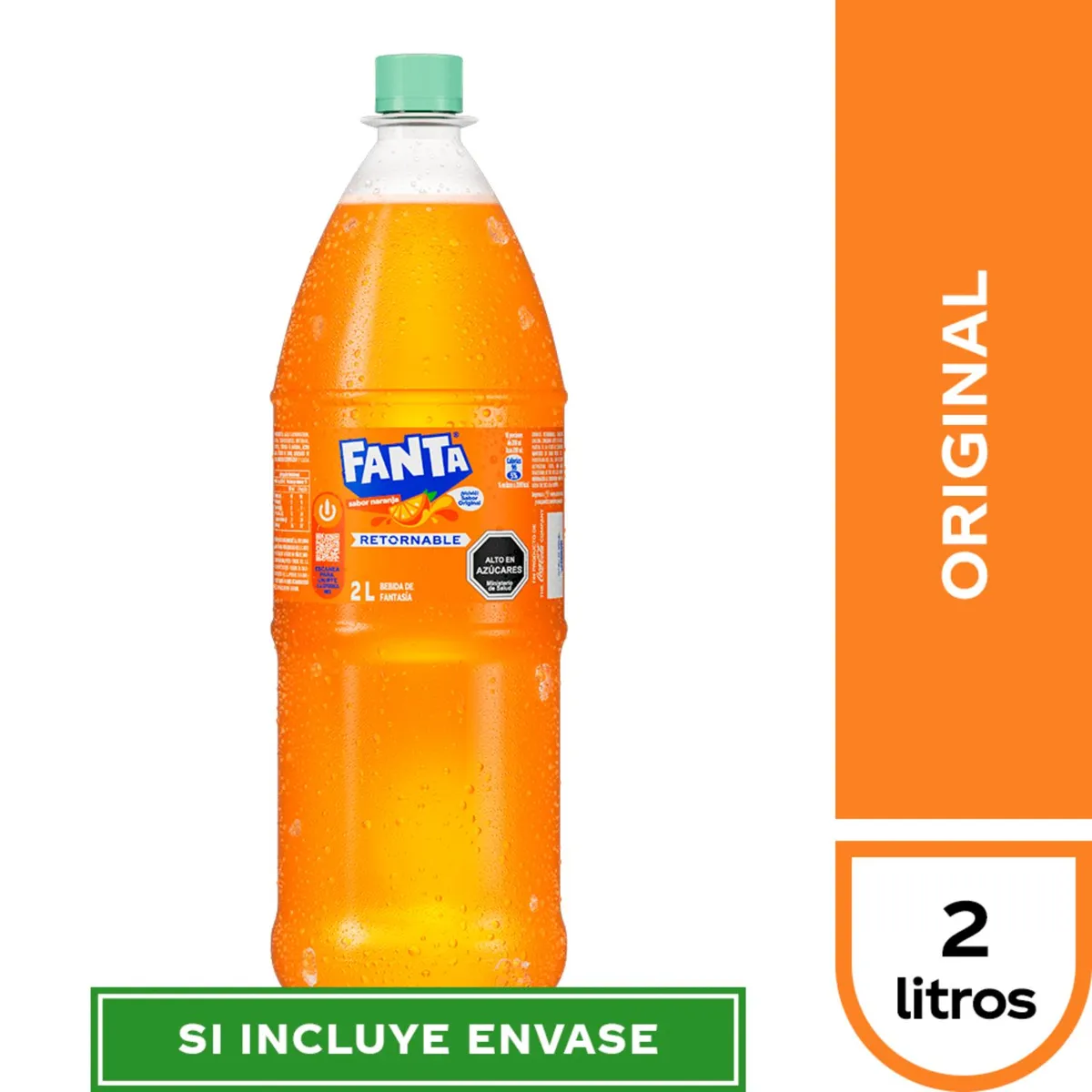FANTA - Bebida Fanta Retornable 2 L