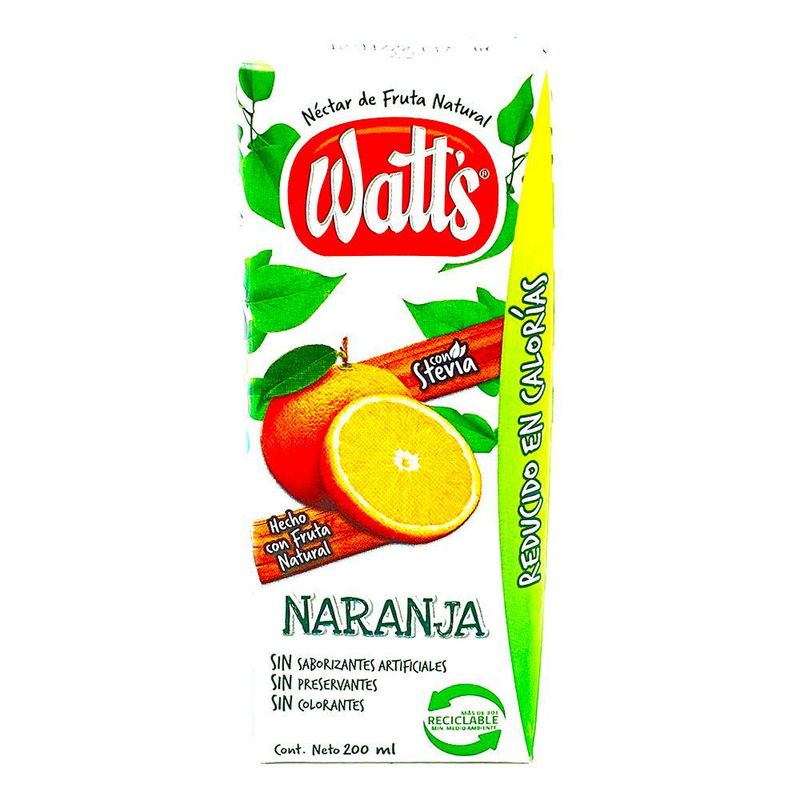 WATTS - NECTAR WATTS NARANJA 200 CC.