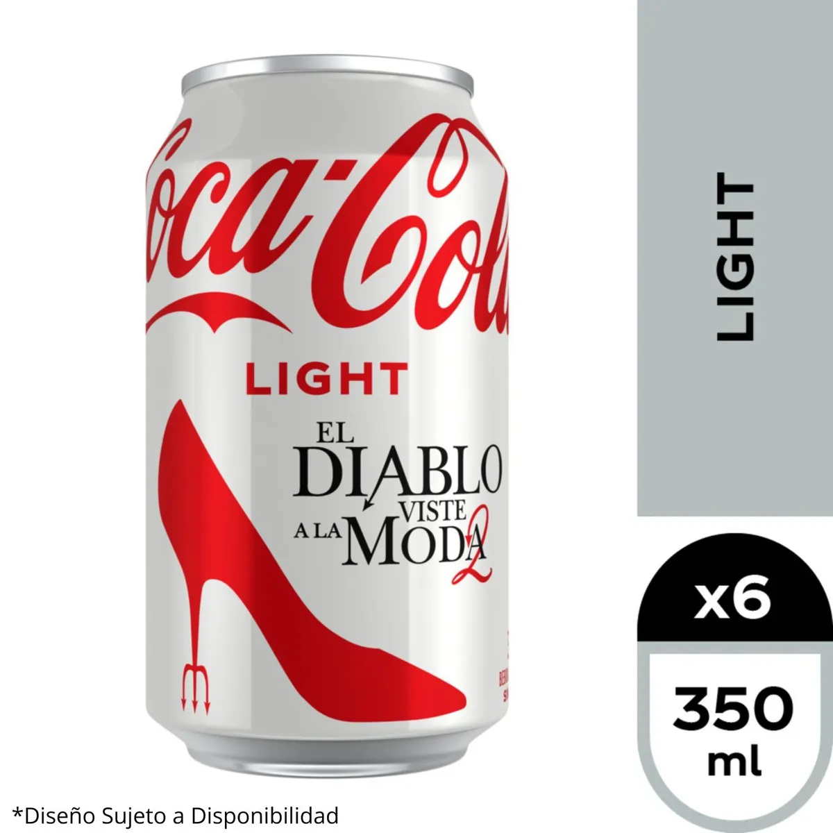 COCA COLA - Pack Bebida Coca Cola Light Lata 6 x 350 ml