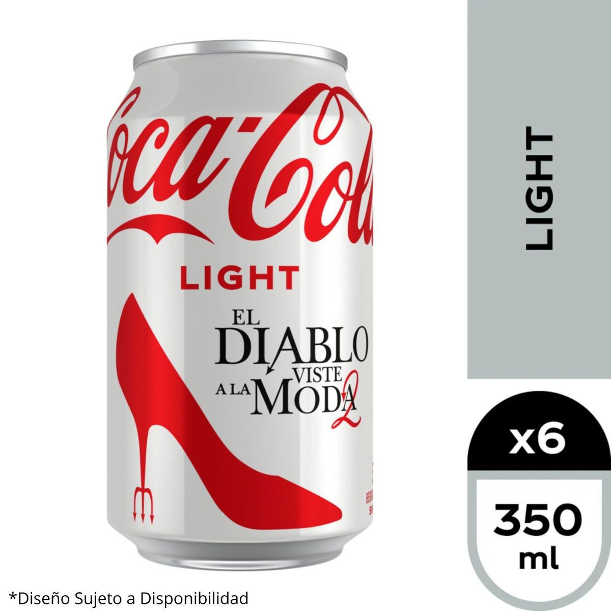 COCA COLA - Pack Bebida Coca Cola Light Lata 6 x 350 ml