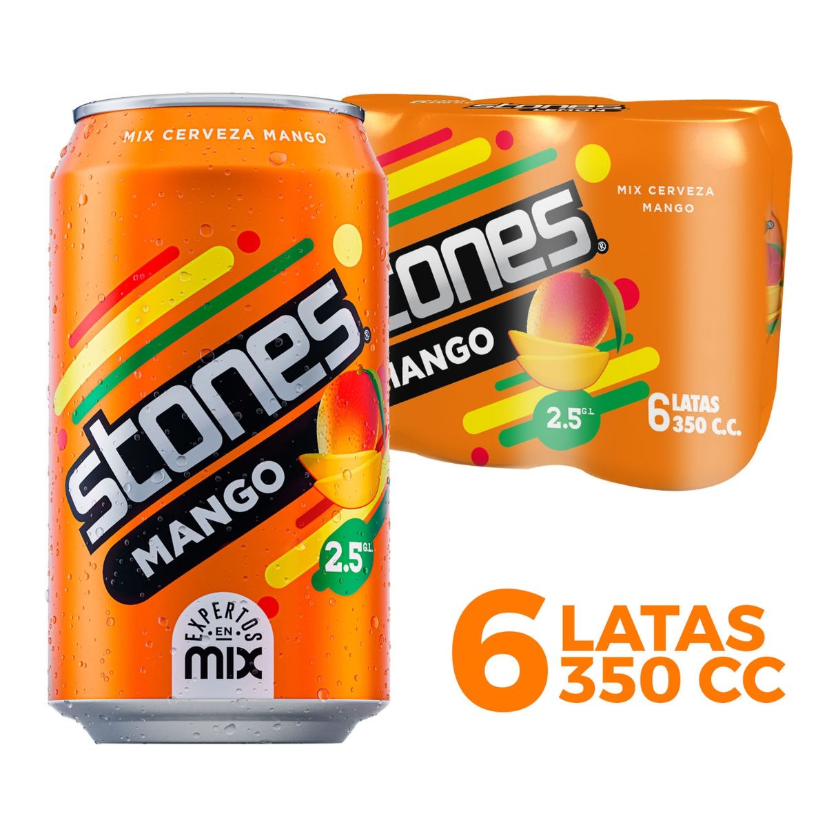 STONES - Pack Cervezas Stones Mango 2.5° 6 x 350 ml