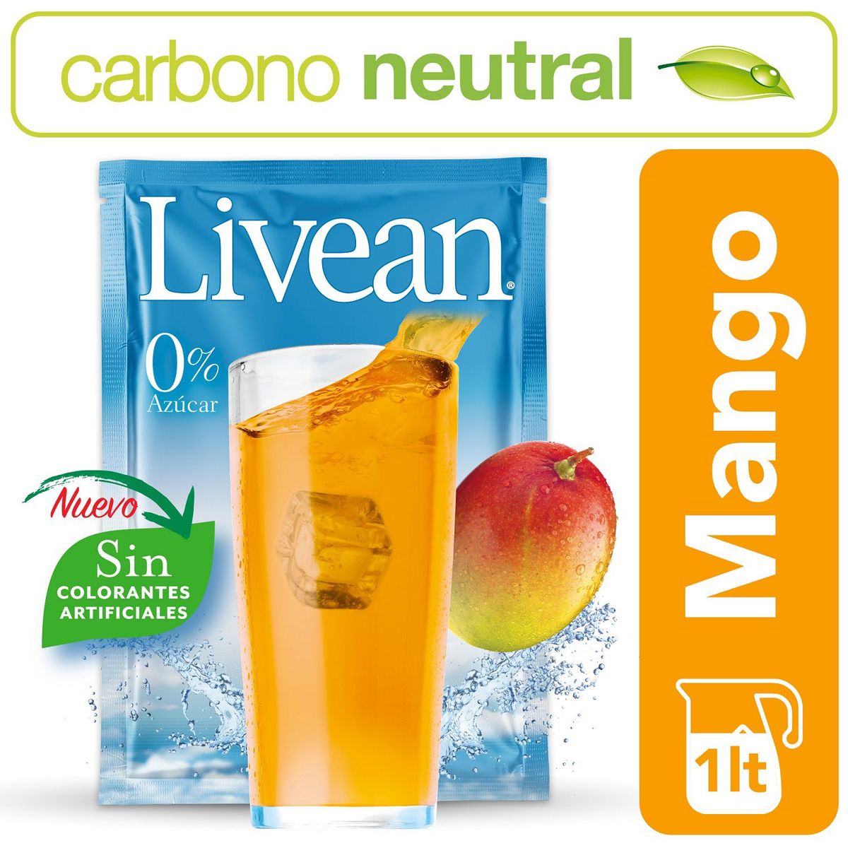 LIVEAN - Bebida Instantánea Sabor Mango