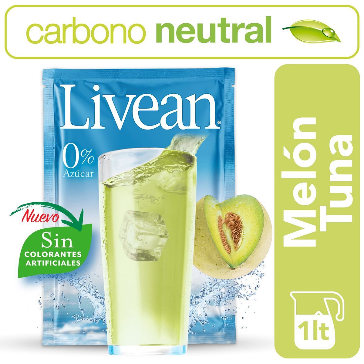 LIVEAN - Bebida Instantánea Sabor Melón Tuna