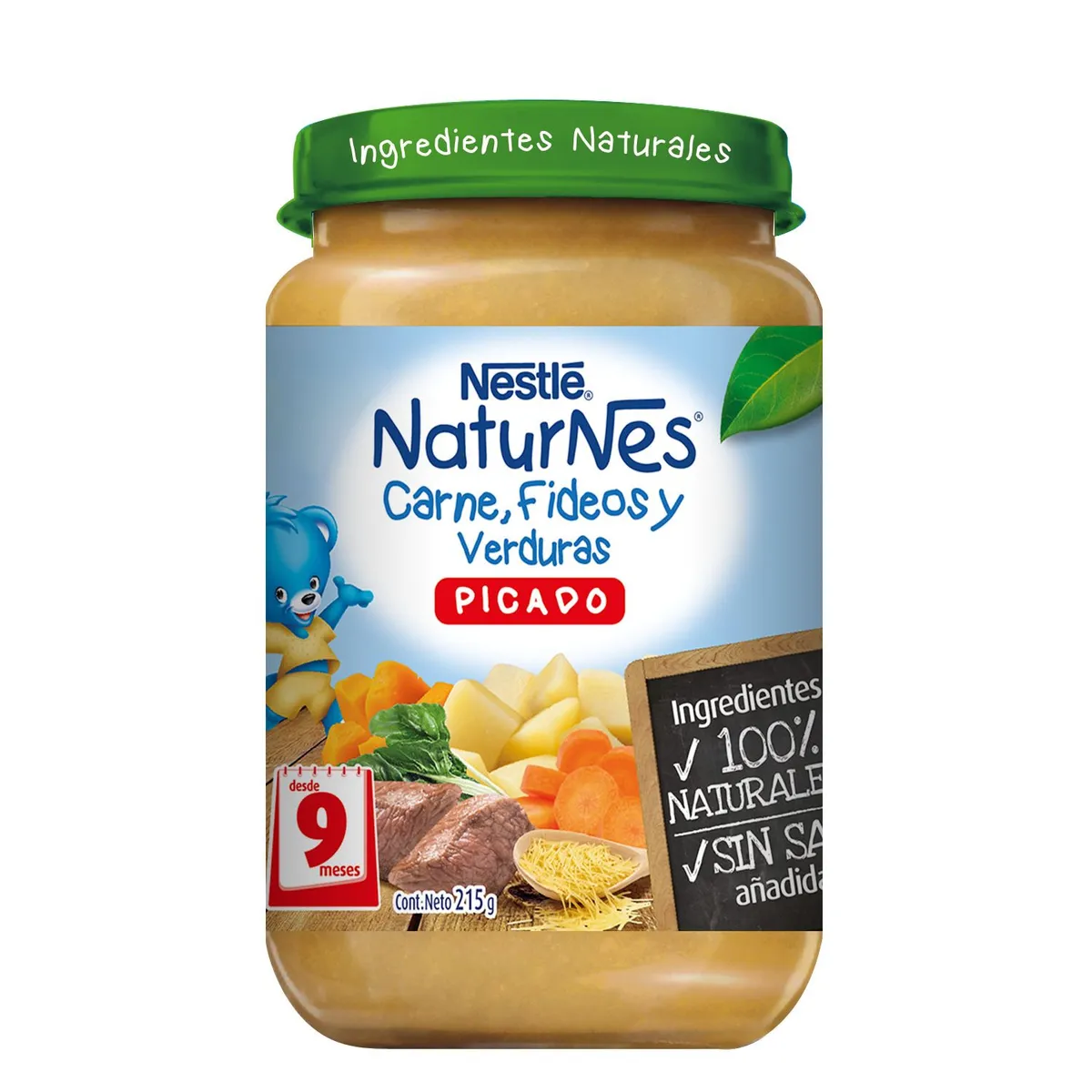 NESTLE - Picado Naturnes Carne, Fideo y Verduras Nestle 215 g