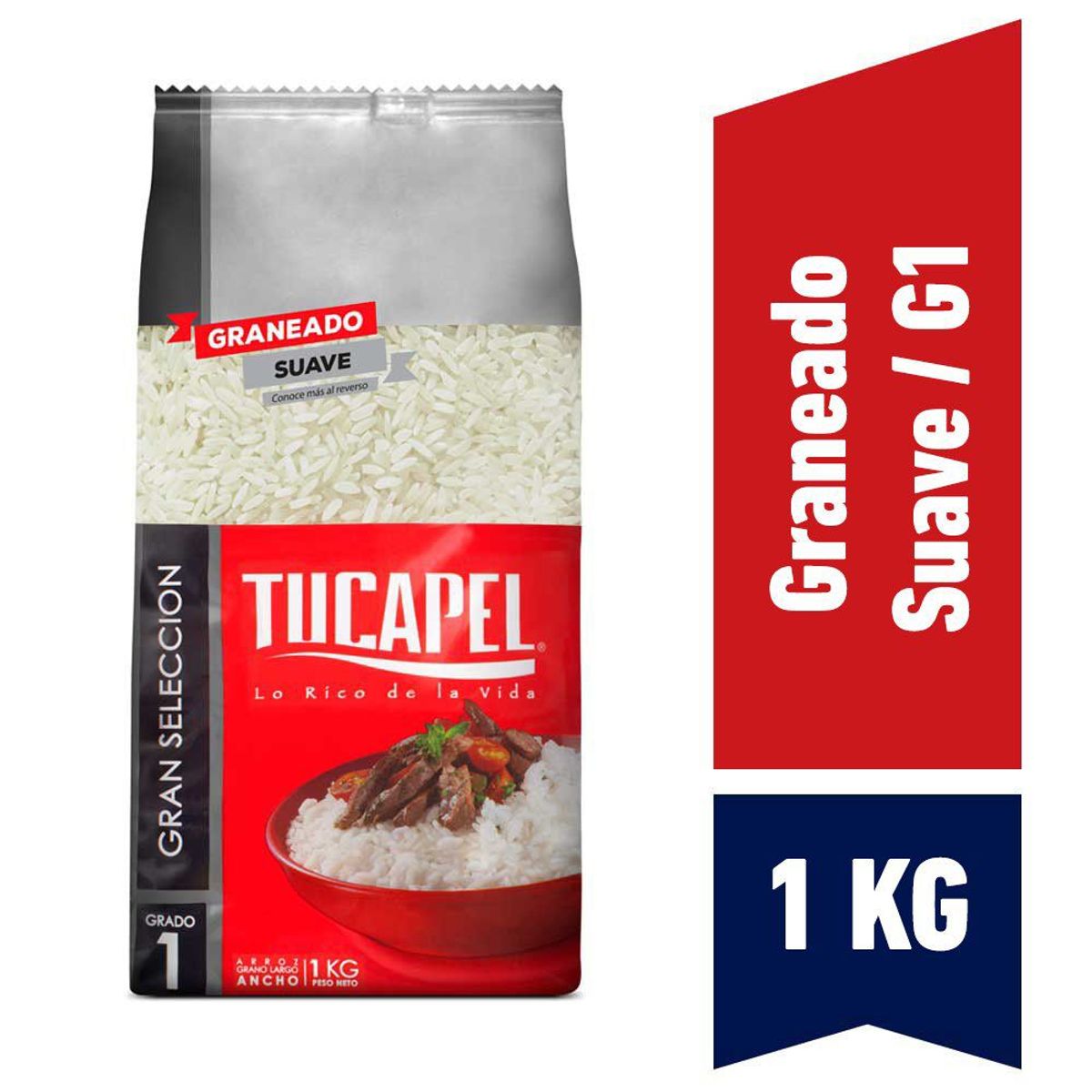 TUCAPEL - Arroz Tucapel G1 Graneado Suave Largo Ancho 1 Kg