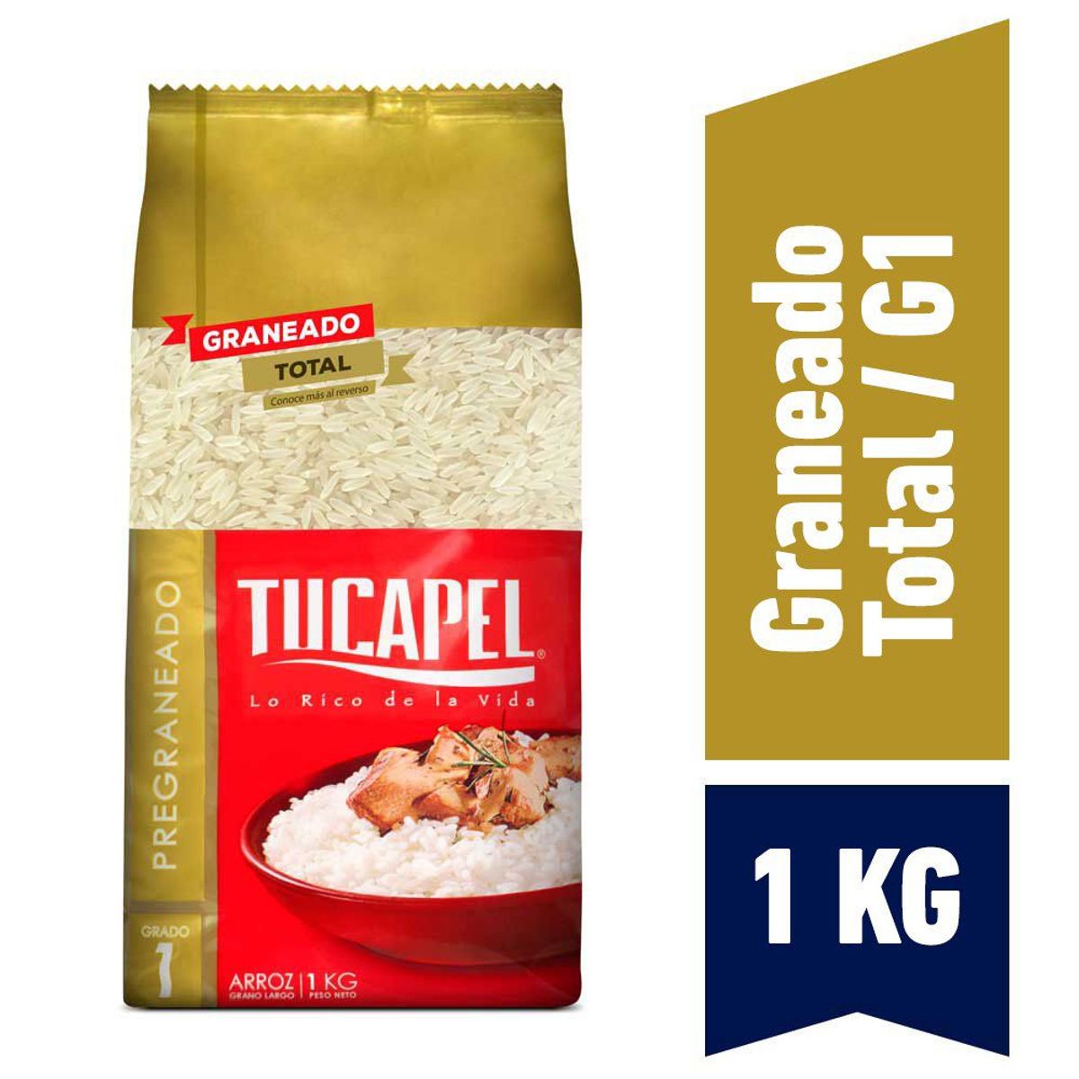 TUCAPEL - Arroz Tucapel G1 Pregraneado Grano Ancho 1 Kg