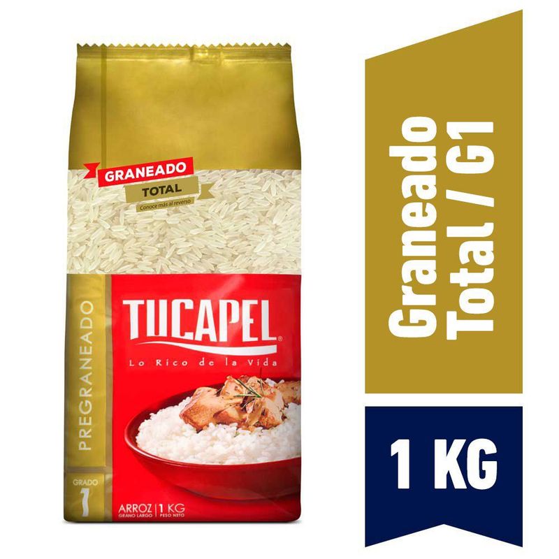 TUCAPEL - Arroz Tucapel G1 Pregraneado Grano Ancho 1 Kg
