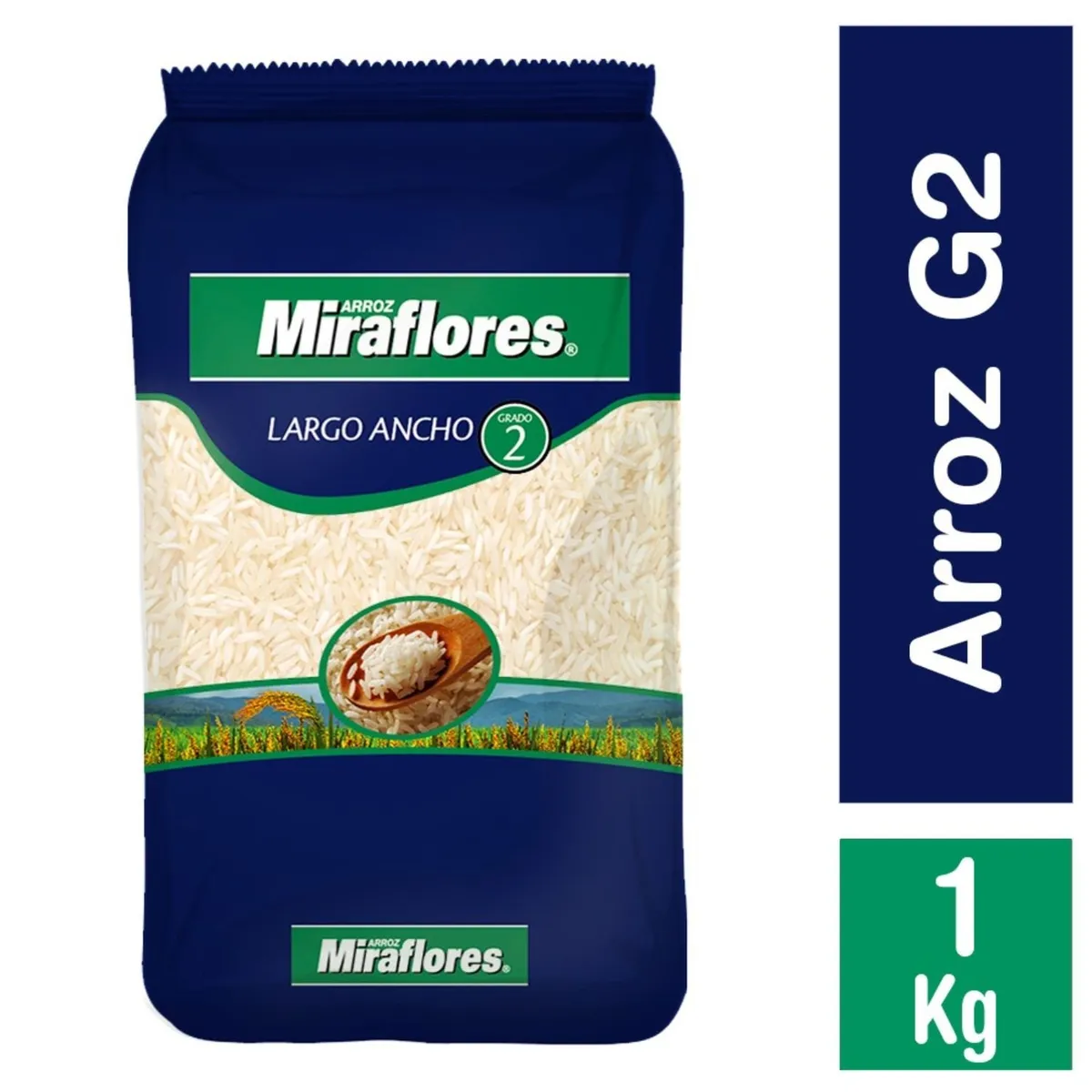 MIRAFLORES - Arroz Largo Ancho G2 Miraflores 1 Kg