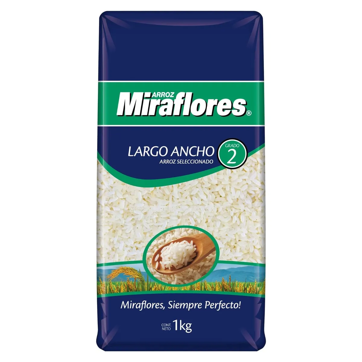 MIRAFLORES - Arroz Largo Ancho G2 Miraflores 1 Kg