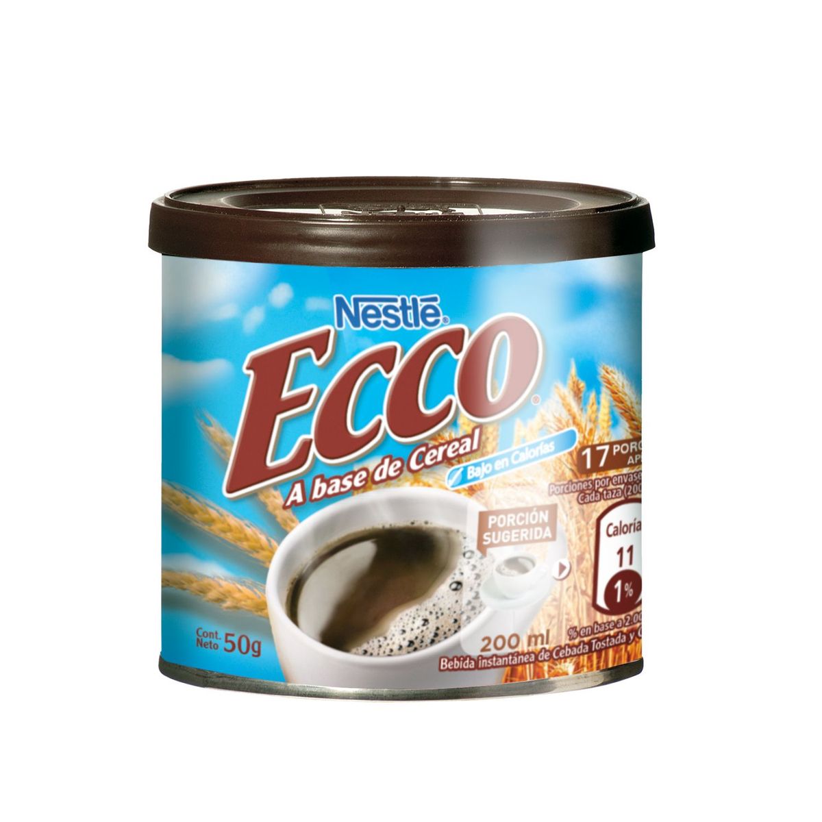 NESTLE - Bebida Instantánea de Cebada Ecco Tostada y Caramelo Nestlé Tarro 50 g