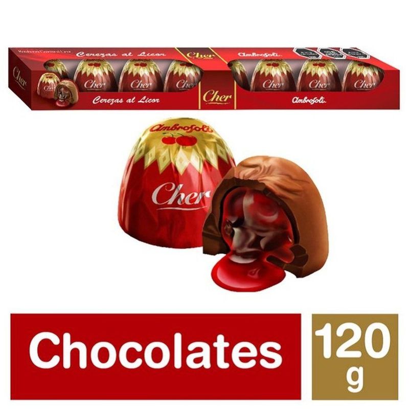 AMBROSOLI - Bombones con Cerezas al Licor Ambrosoli 120 g