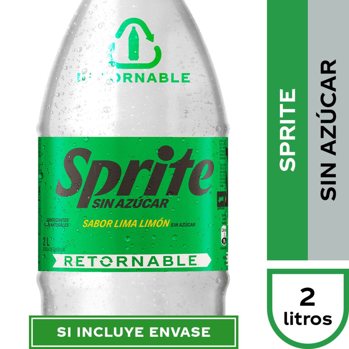 SPRITE - Bebida Sprite Sin Azúcar Retornable 2 L