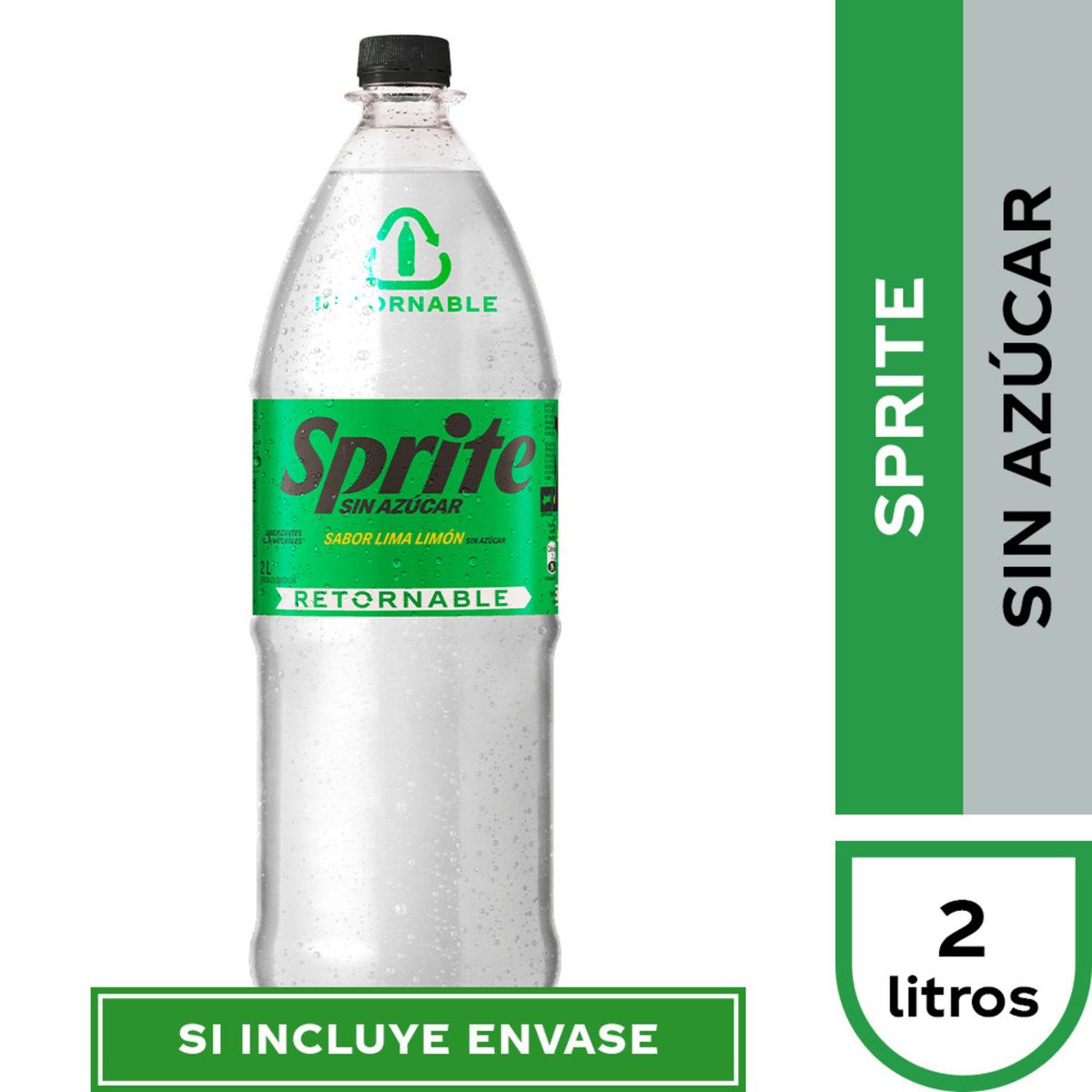SPRITE - Bebida Sprite Sin Azúcar Retornable 2 L