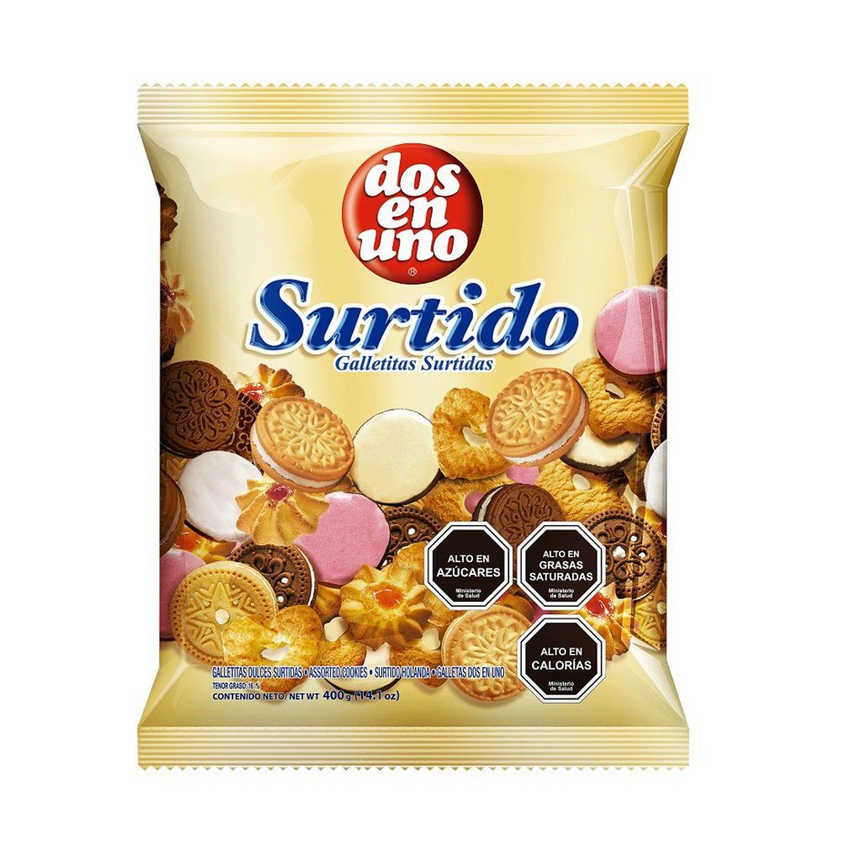 DOS EN UNO - Galletas Surtidas Dulces Dos en Uno 400 g