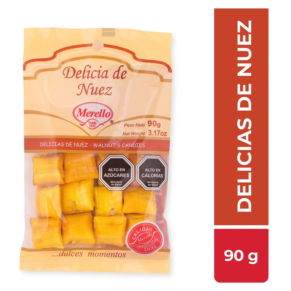 MERELLO - Caramelo Delicia de Nuez Merello 90 g