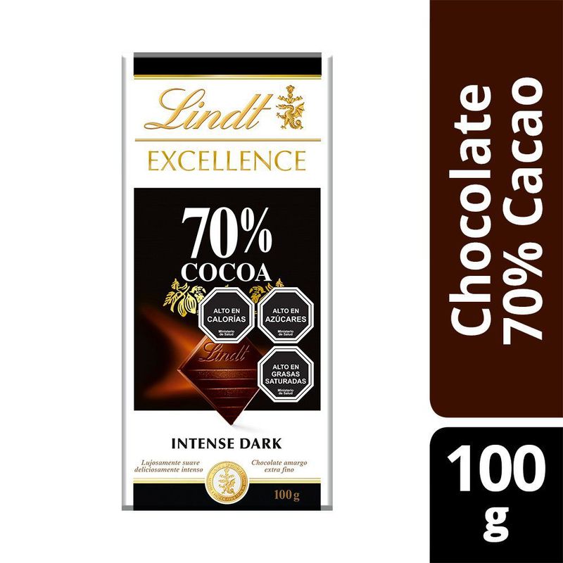 LINDT - CHOC. LINDT 70 CACAO DARK 100 GRS