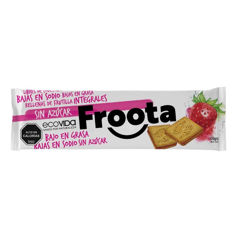 ECOVIDA - Galleta Emparedado Relleno Frutilla Sin Azúcar Ecovida 150 g