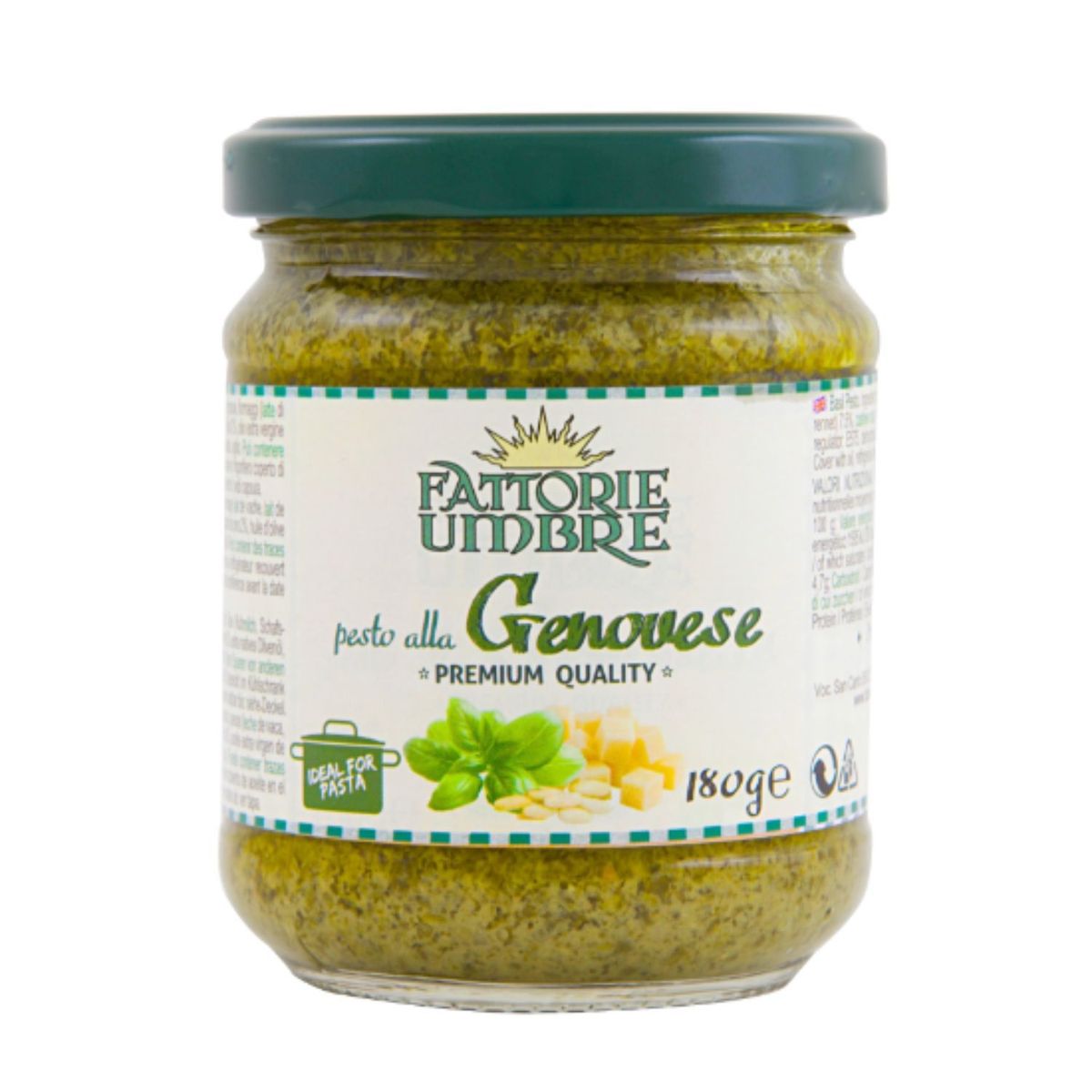 FATTORIE UMBRE - PESTO A LA GENOVESE FRASCO 180 GRS.