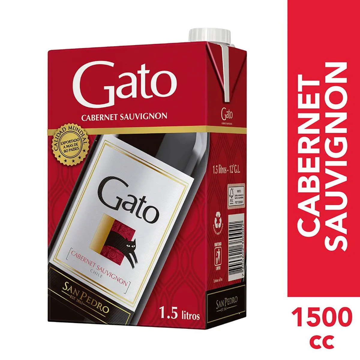 GATO - Vino Tinto Cabernet Sauvignon Cartón