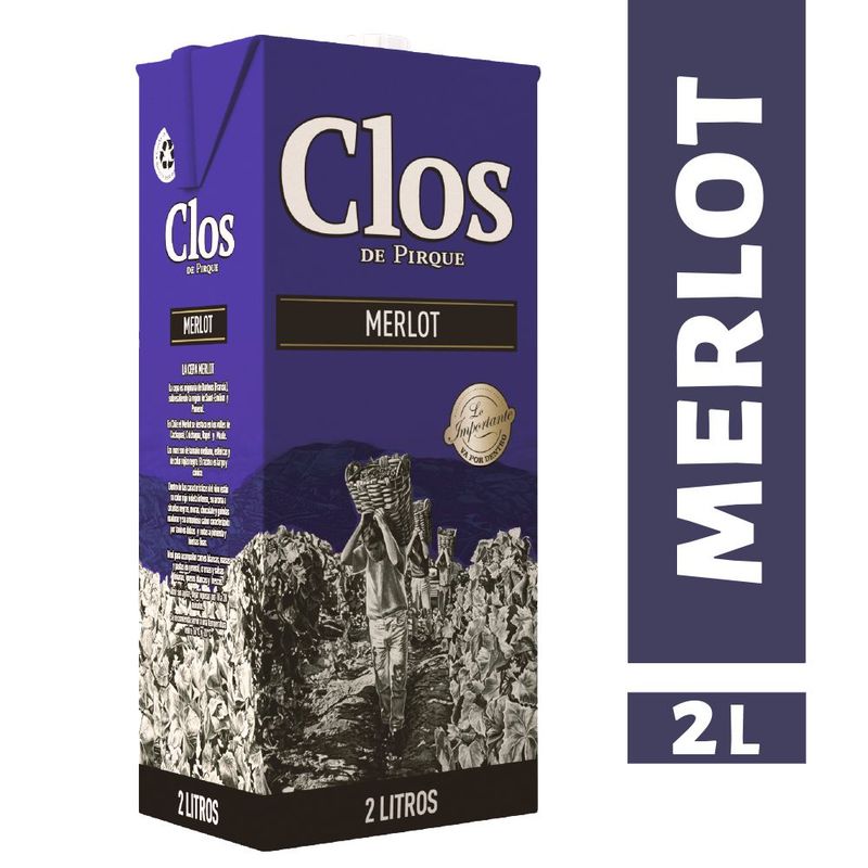 CLOS DE PIRQUE - Vino Tinto Merlot Clos De Pirque 14.5° 2000 cc
